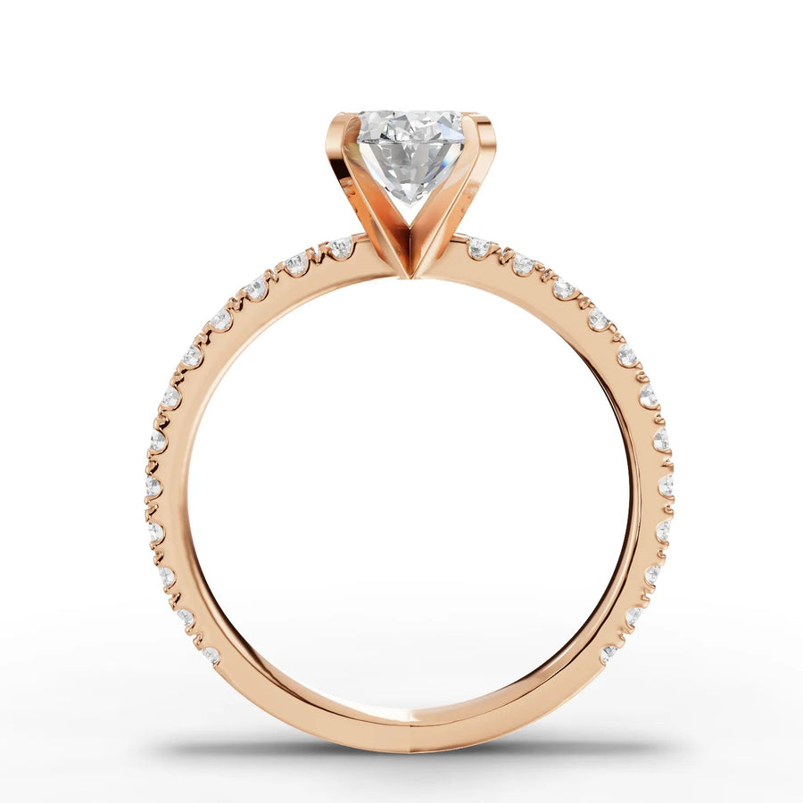 Rose gold pavé arrangement detail