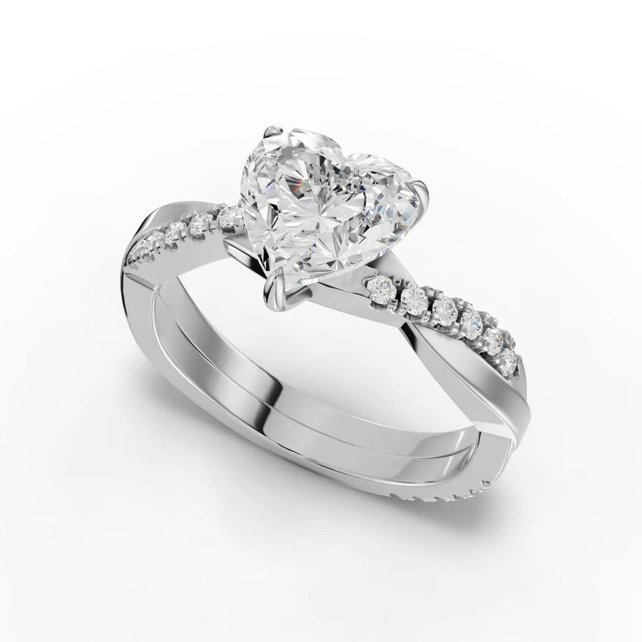 White gold pavé alignment macro