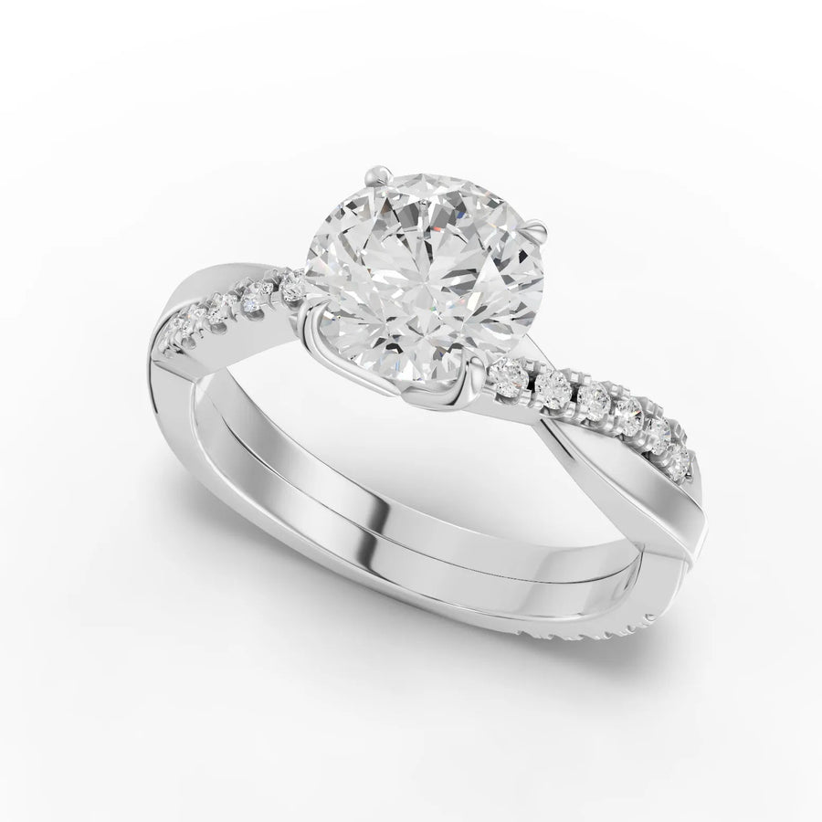 White gold pavé alignment detail