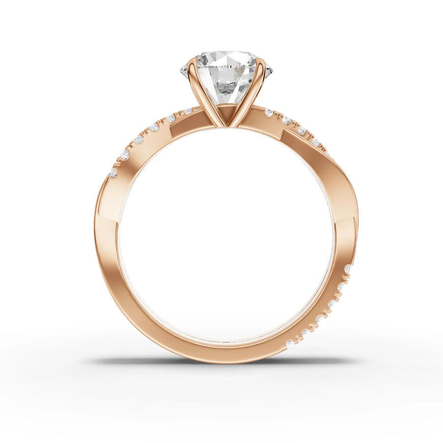 Rose gold pavé seating detail