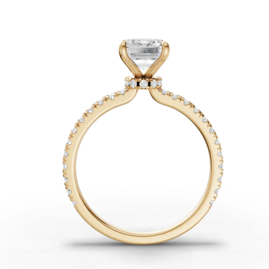Yellow gold polished shank detail