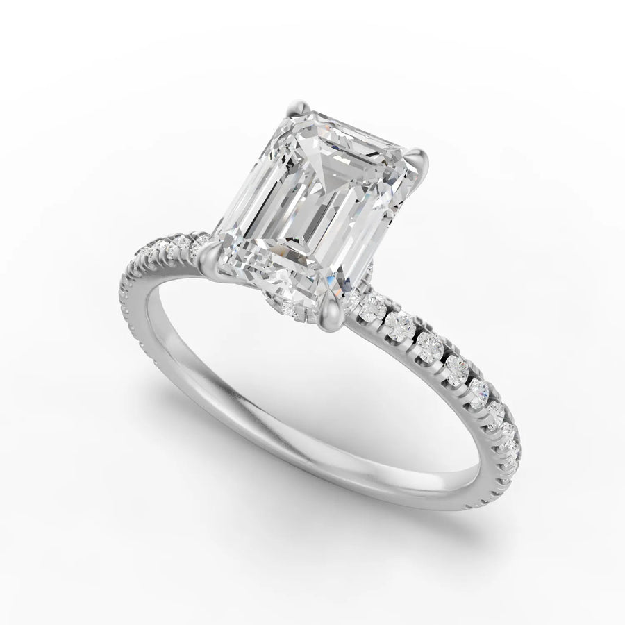 White gold pavé seating detail