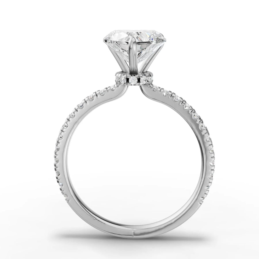 White gold shank curvature detail