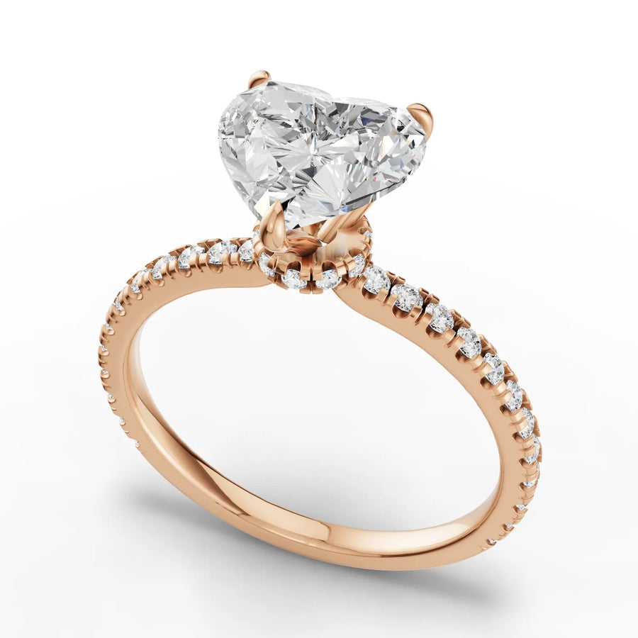 Rose gold prong geometry macro