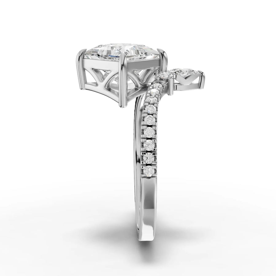 White gold shank curvature detail