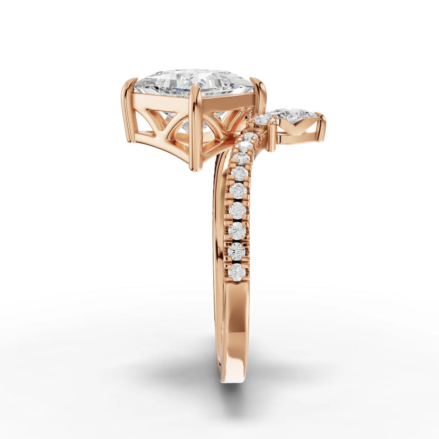 Rose gold pavé seating detail