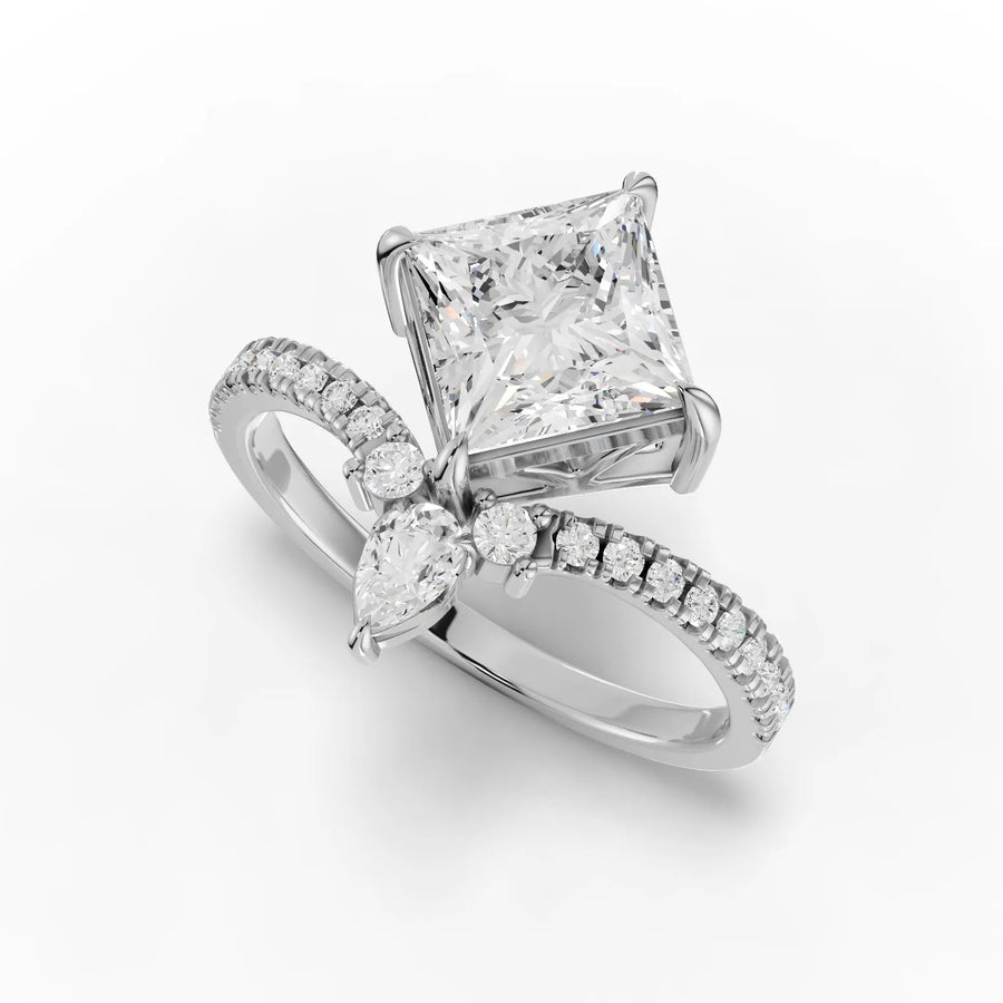 White gold pavé alignment macro