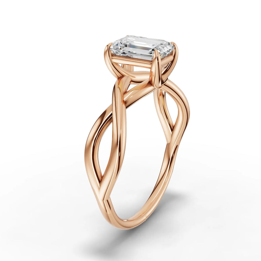 Rose gold polished finish detail