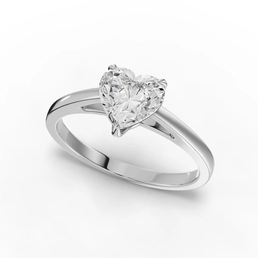 White gold prong setting detail
