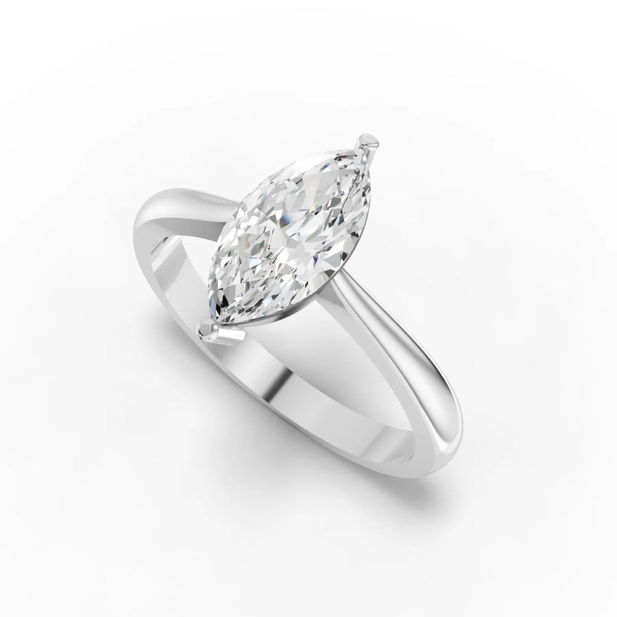 Marquise diamond ring white gold angle