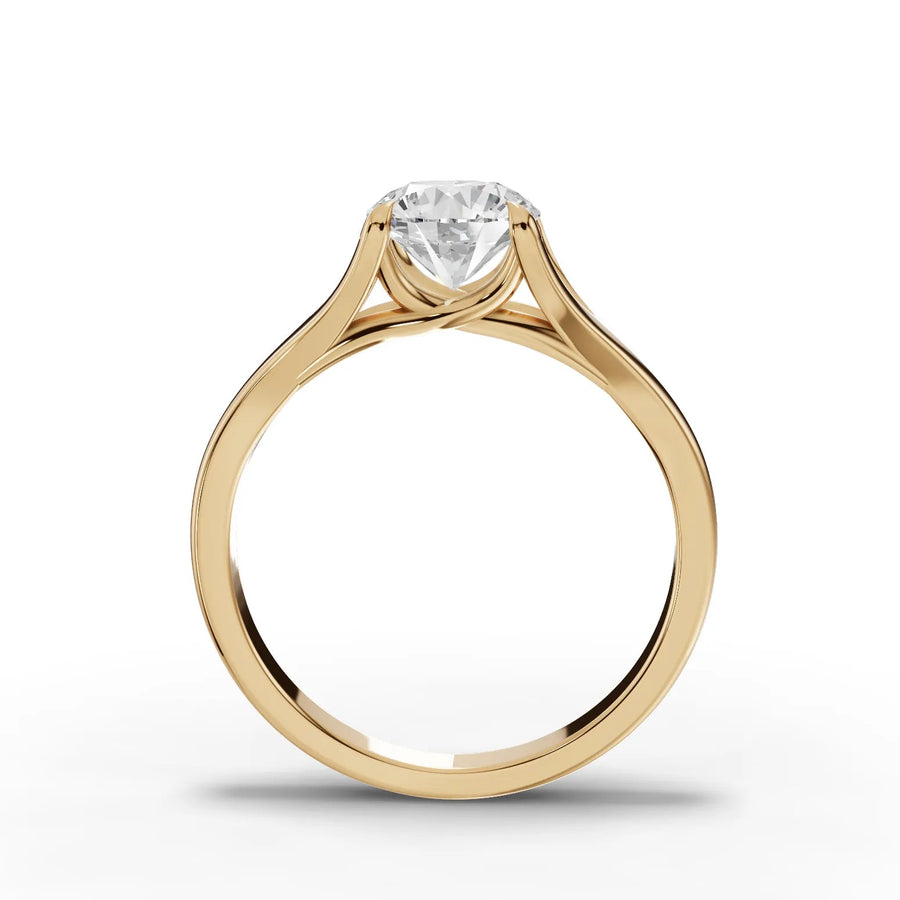 Yellow gold polished shank detail