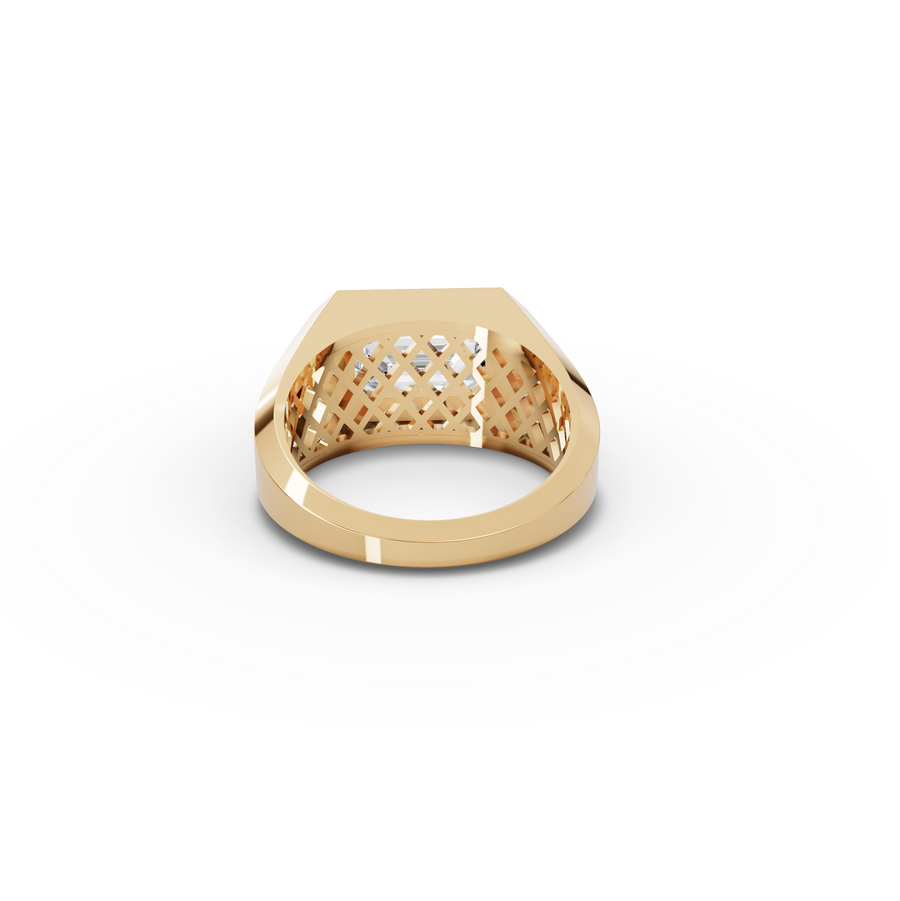 2.00 CT Emerald Lab Grown Diamond Bezel Set Men's Ring, view 6