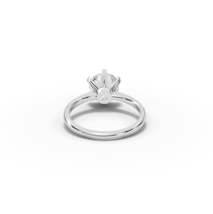 2.00 CT Round Six-Prong Solitaire Lab Grown Diamond Ring, view 2