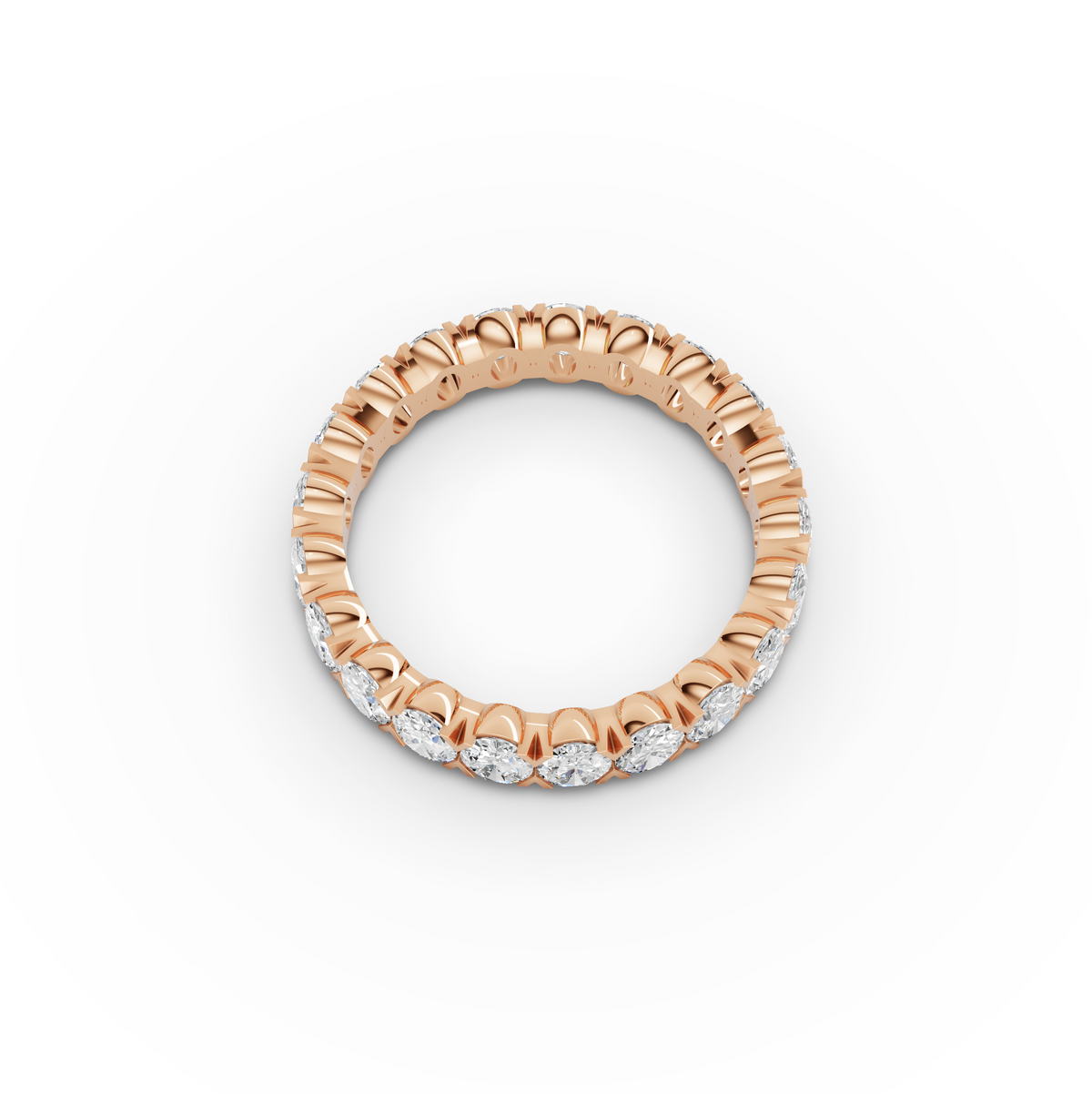 2.21 CT Oval Shared-Prong Lab Grown Diamond Full Eternity Band, view 6
