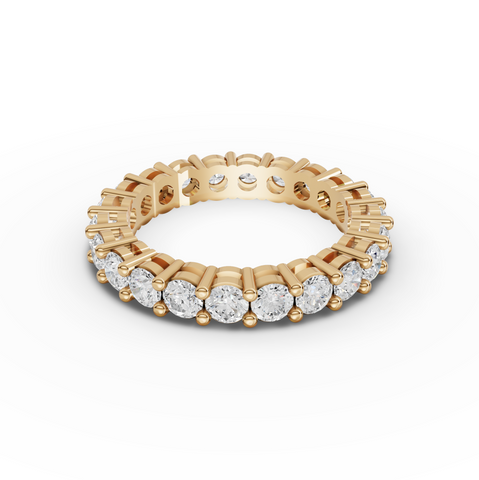 2.23 CT Round Shared-Prong Full Eternity Lab Grown Diamond Ring, view 2