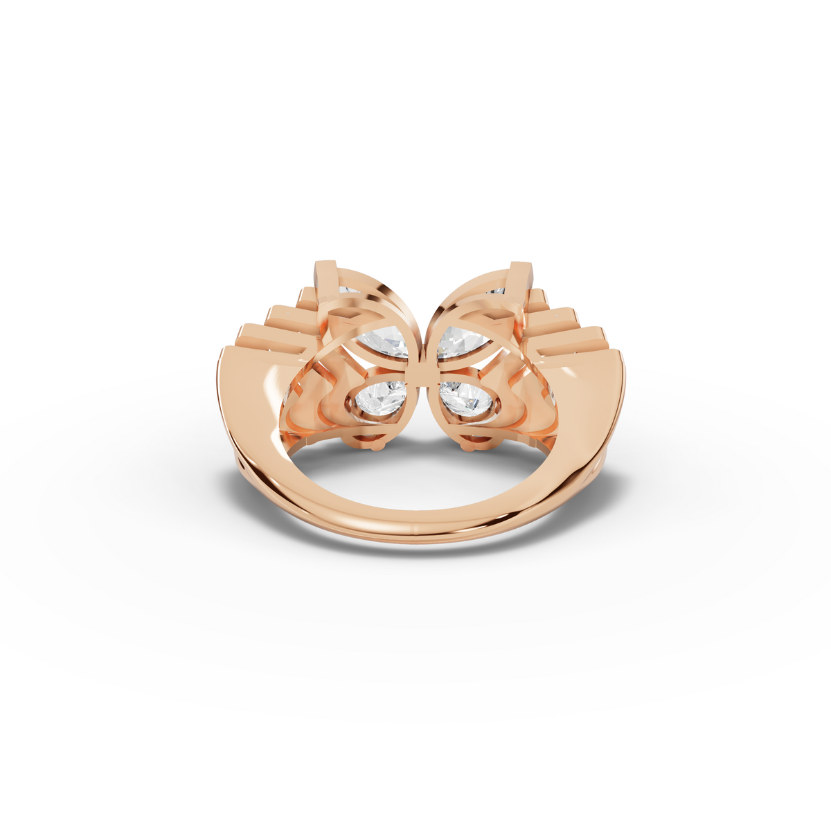 2.25 CT Butterfly Marquise & Round Lab Grown Diamond Ring, view 7