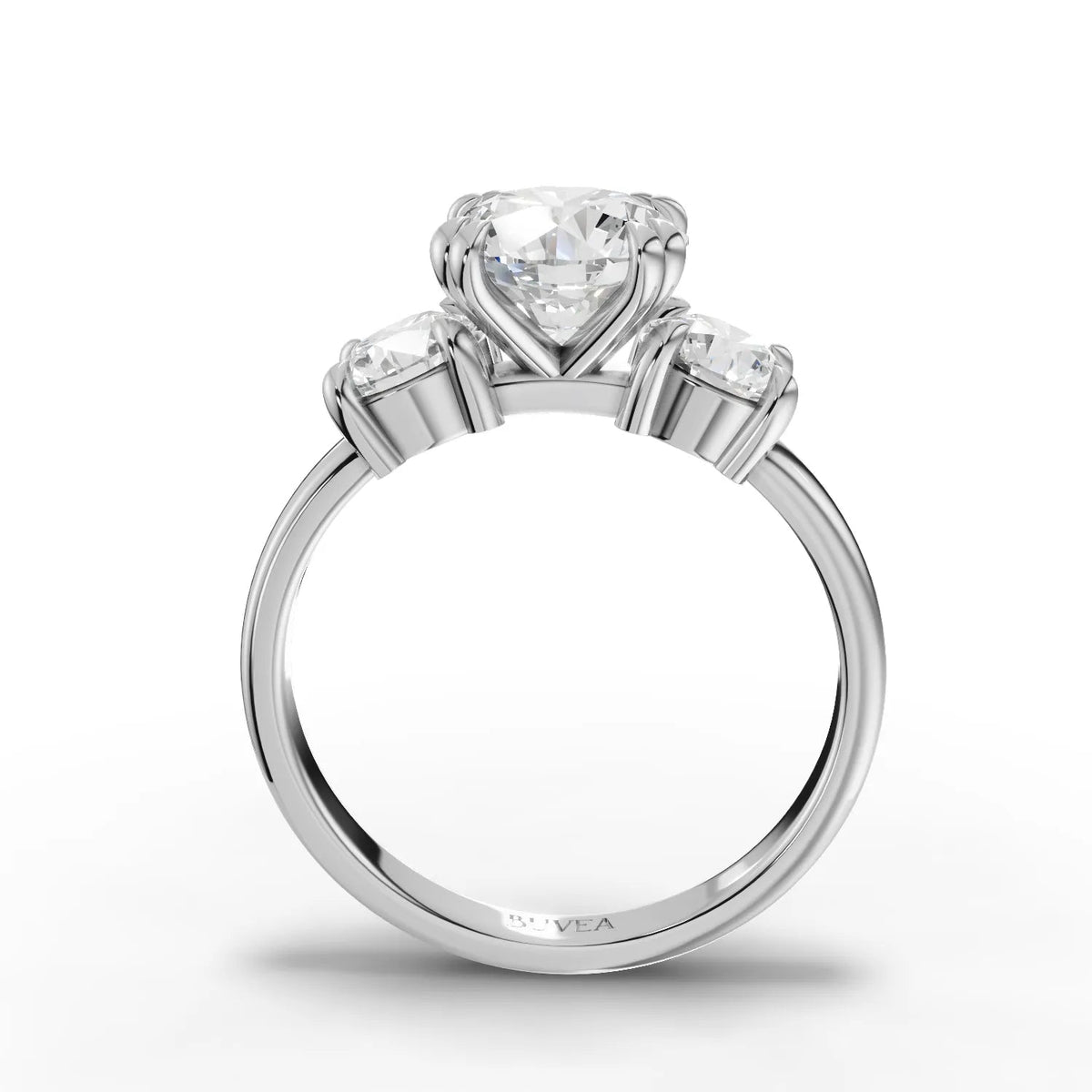 2.33 CT Round Three Stone Lab Grown Diamond Ring, view 2