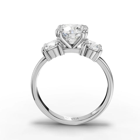2.33 CT Round Three Stone Lab Grown Diamond Ring, view 2