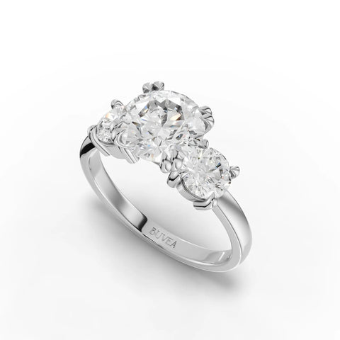 2.33 CT Round Three Stone Lab Grown Diamond Ring