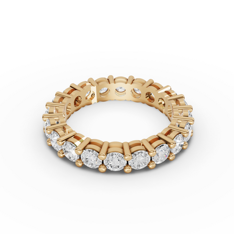 2.57 CT Round Shared-Prong Full Eternity Lab Grown Diamond Ring, view 2