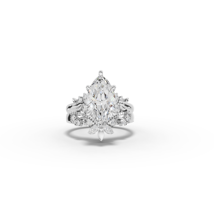 2.72 CT Marquise Lab Grown Diamond Vintage Engagement Ring