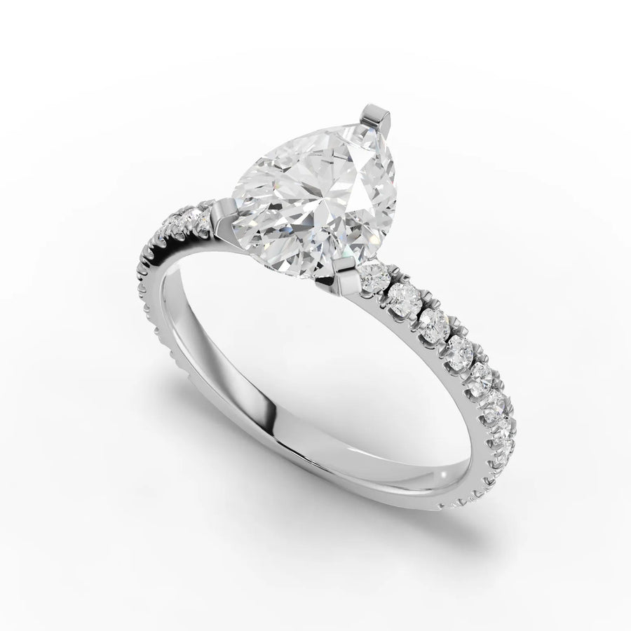 White gold pavé alignment macro
