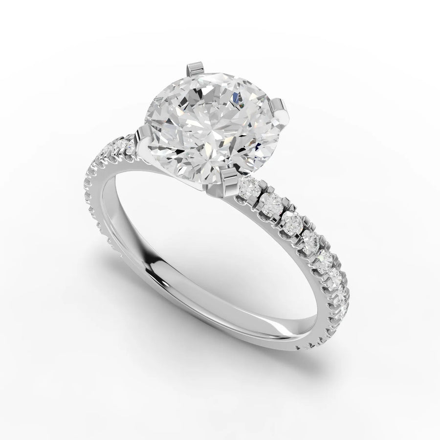 White gold prong geometry macro