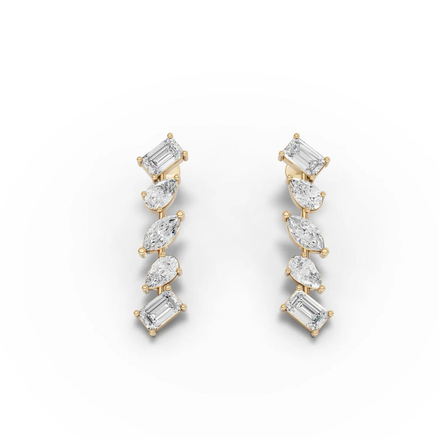 Yellow gold multi-cut close-up detail