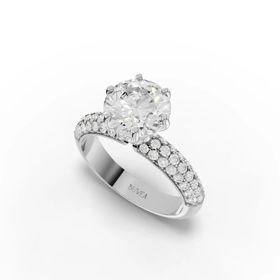 2.68 CT hidden halo ring white gold angle