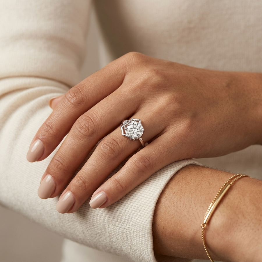 3.00 Ct Round Solitaire Lab Diamod Ring