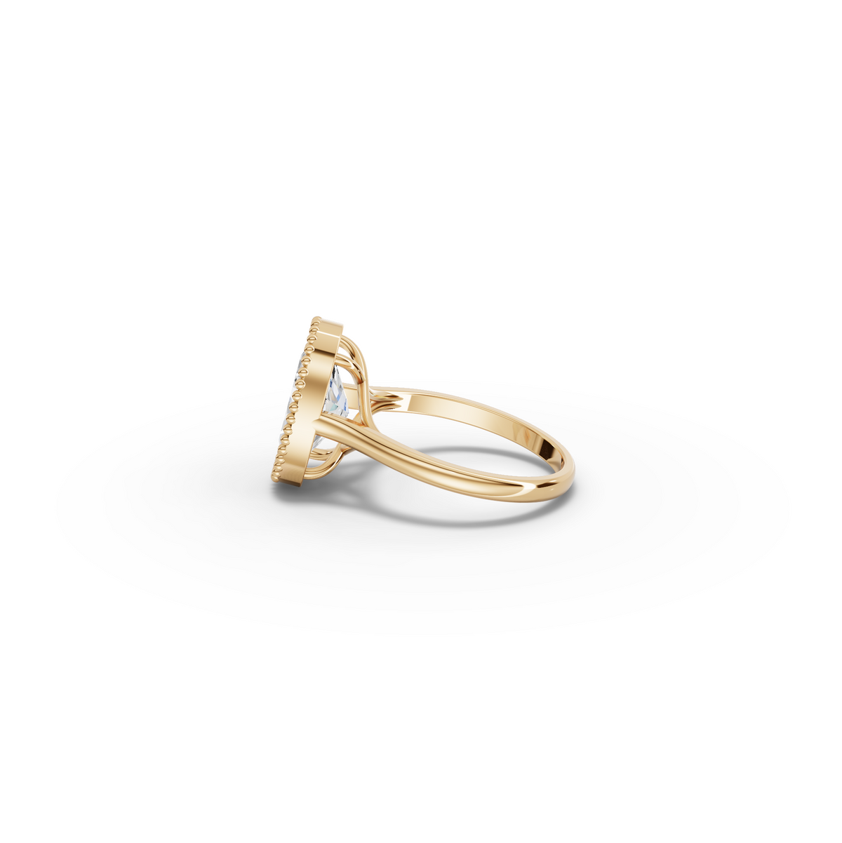 3.50 CT Oval Solitaire Lab Diamond Engagement Ring, view 3