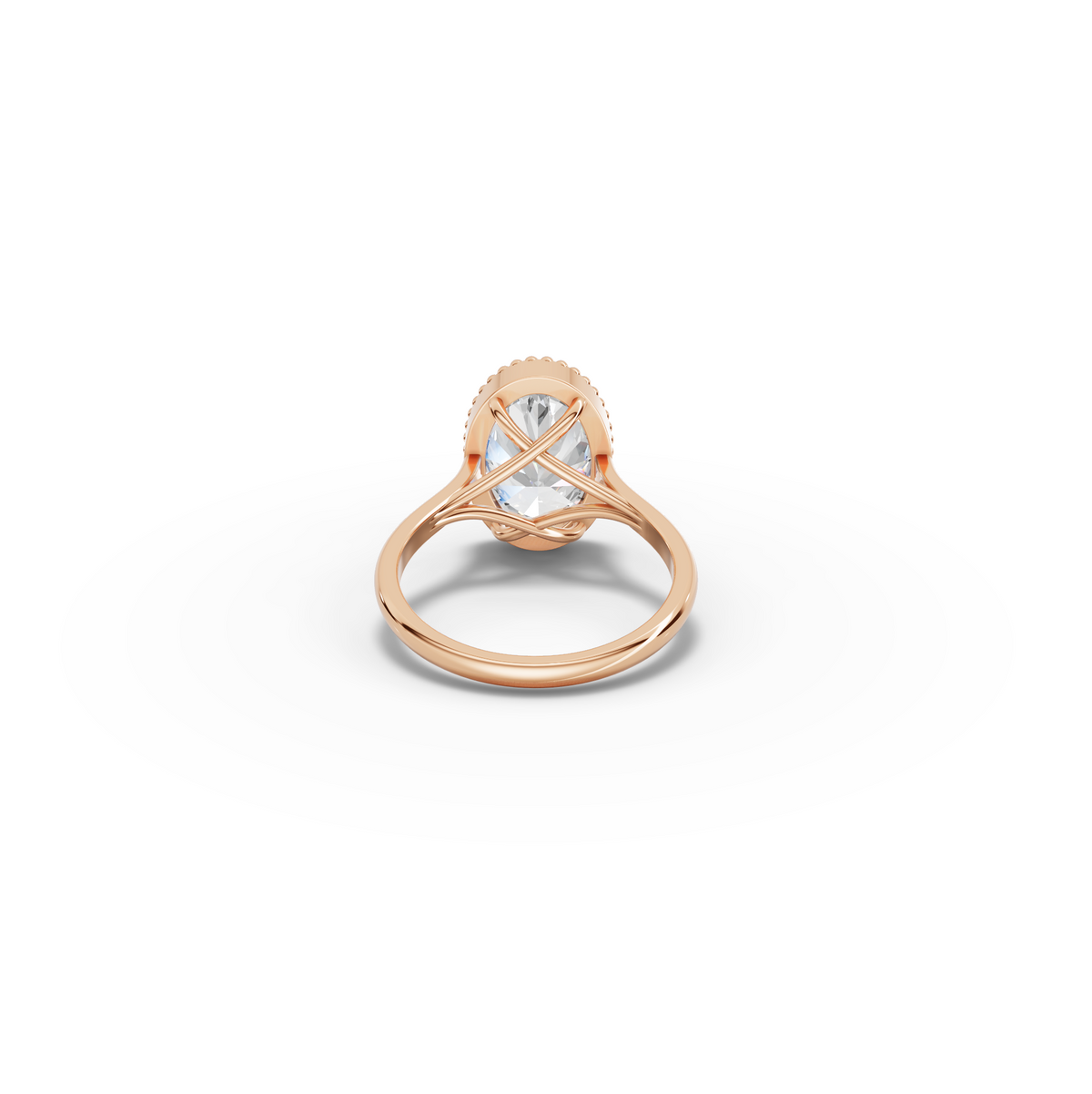 3.50 CT Oval Solitaire Lab Diamond Engagement Ring, view 6
