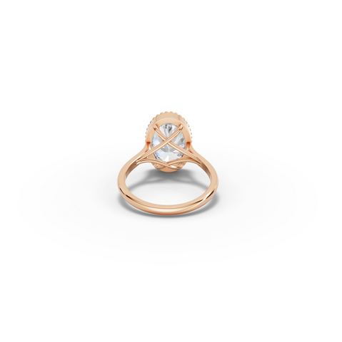 3.50 CT Oval Solitaire Lab Diamond Engagement Ring, view 6