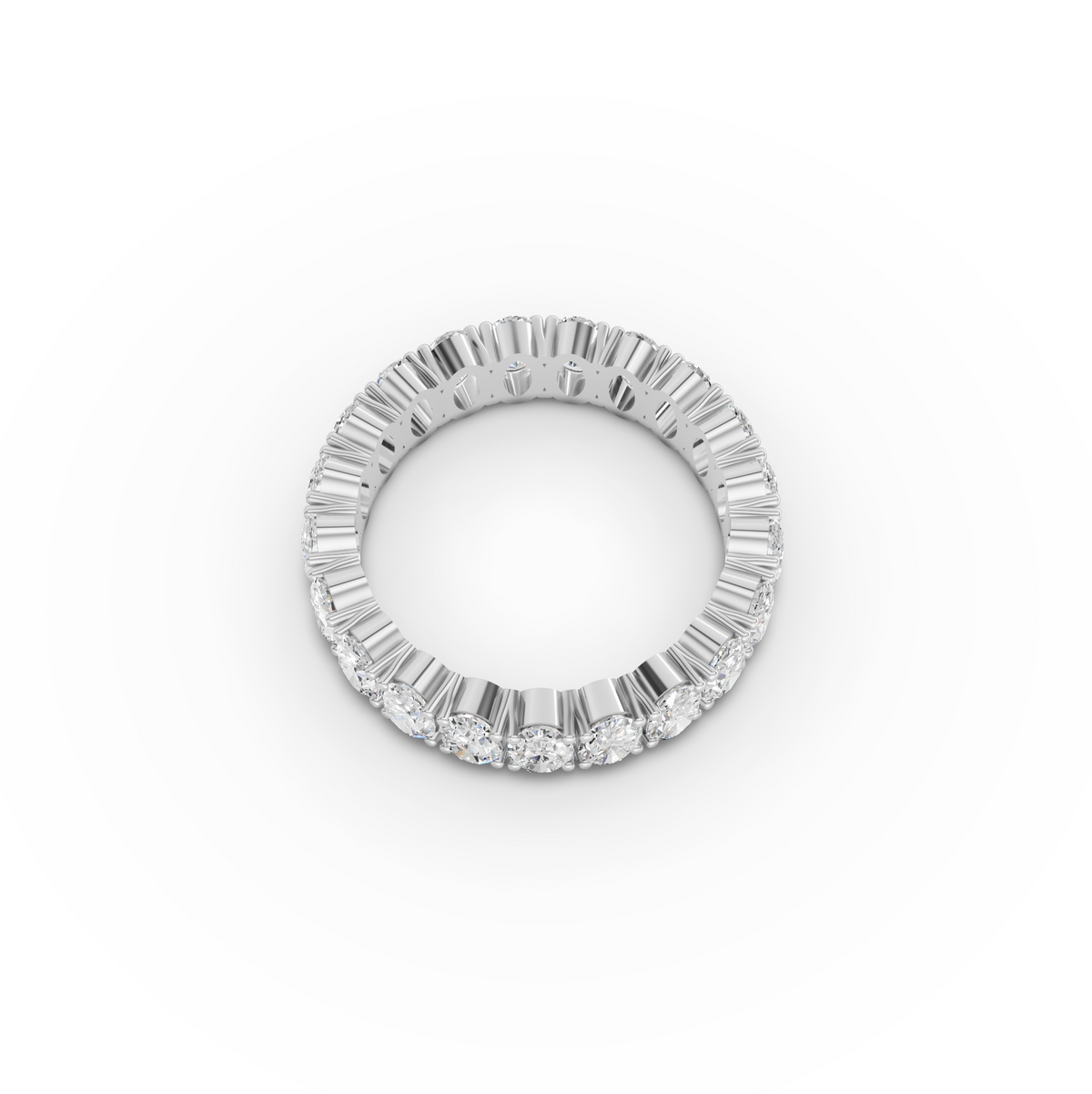 3.58 CT Oval Lab Grown Diamond Full Eternity Ring, view 2