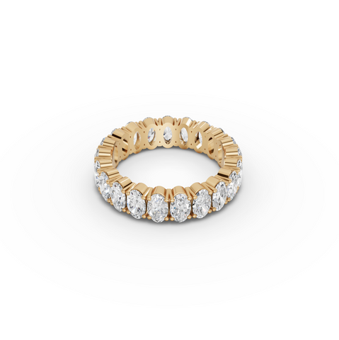 3.58 CT Oval Lab Grown Diamond Full Eternity Ring, view 3