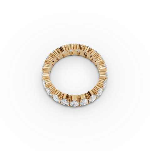 3.58 CT Oval Lab Grown Diamond Full Eternity Ring, view 4