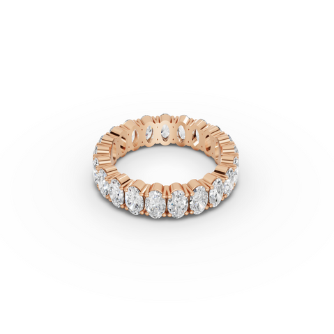 3.58 CT Oval Lab Grown Diamond Full Eternity Ring, view 5