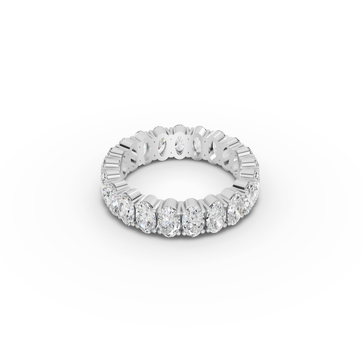 3.58 CT Oval Lab Grown Diamond Full Eternity Ring