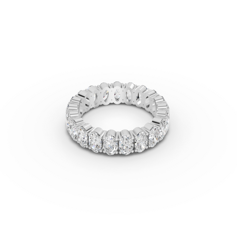 3.58 CT Oval Lab Grown Diamond Full Eternity Ring
