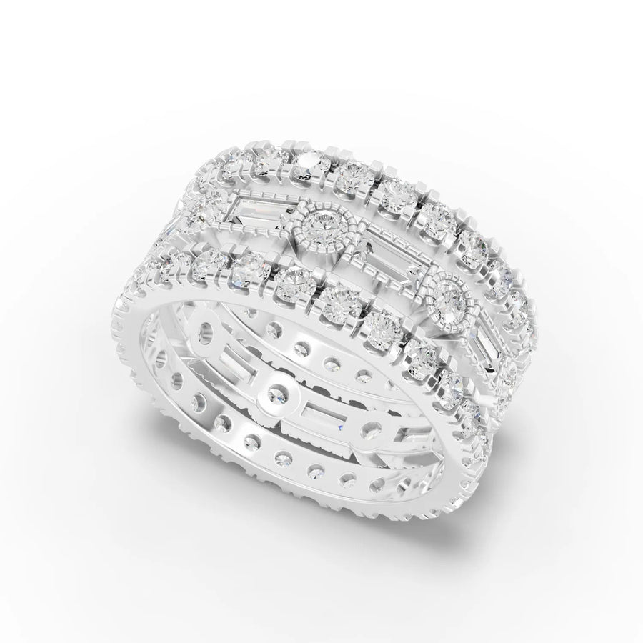 Diamond bridal set white gold angle
