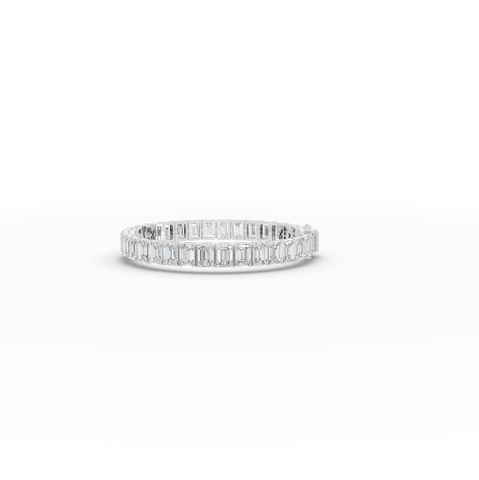 34.00 CT Emerald Lab Grown Diamond Tennis Bracelet