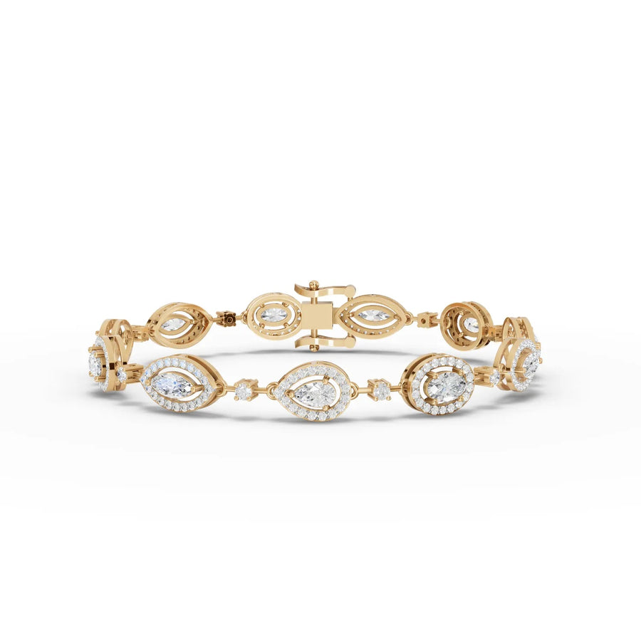 Yellow gold halo craftsmanship close-up