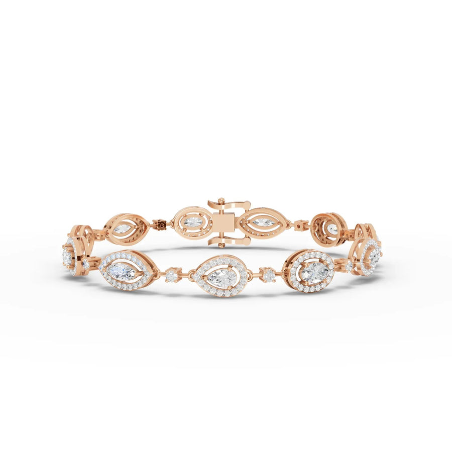 Rose gold halo station macro