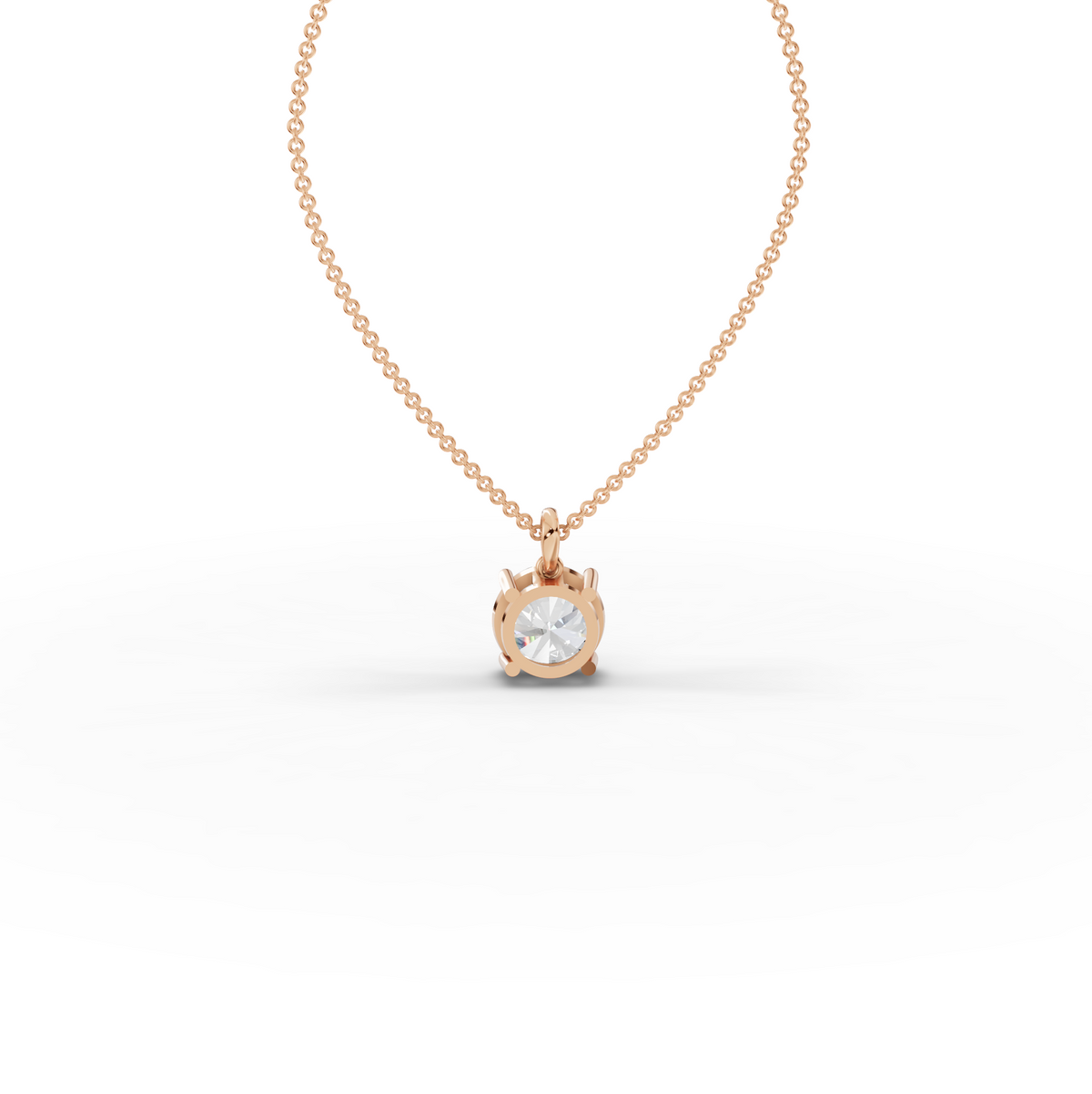 5.00 CT Round Solitaire Lab Grown Diamond Pendant Necklace, view 6