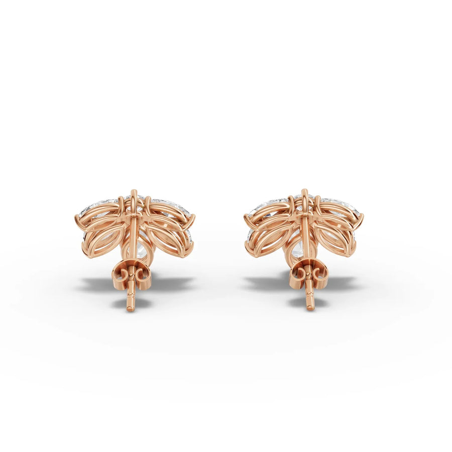 Rose gold radial layout detail