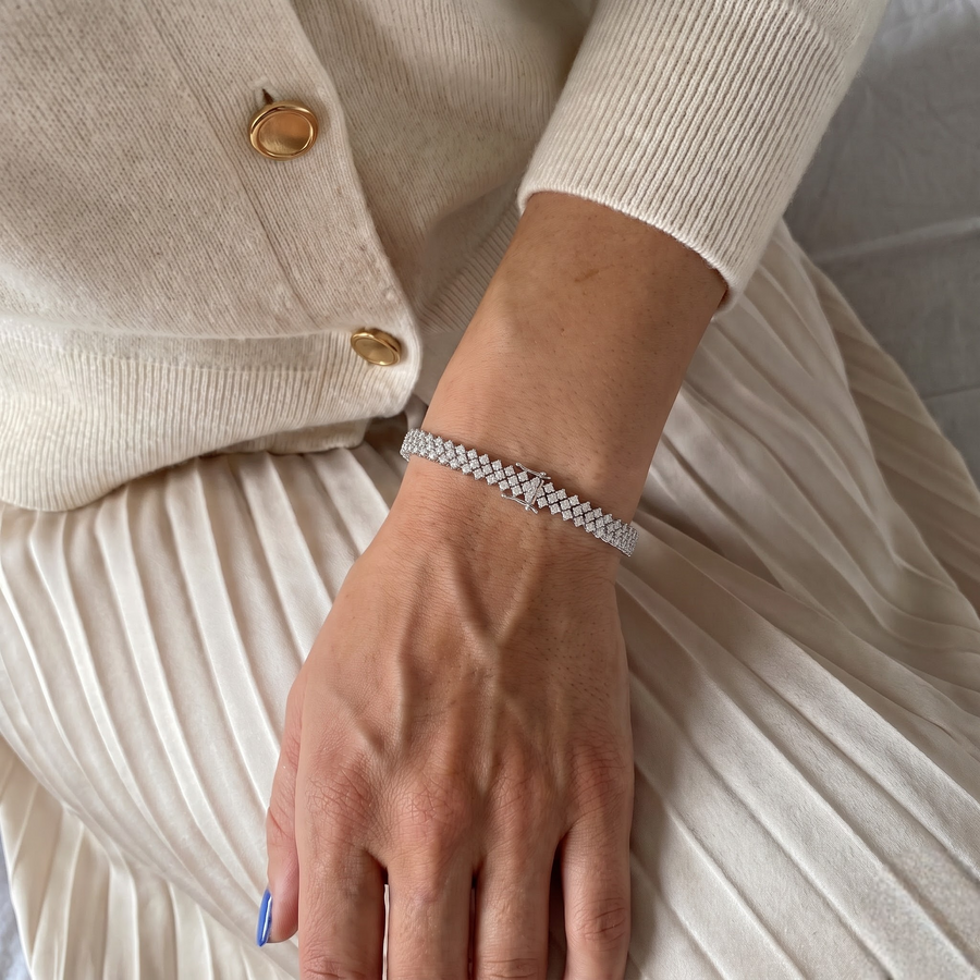 6.00 Ct Round Row Tennis Bracelet