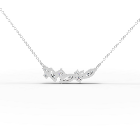 Lab Grown Diamond Marquise and Round Cluster Jewelry Set with Ring, Necklace and Drop Earrings