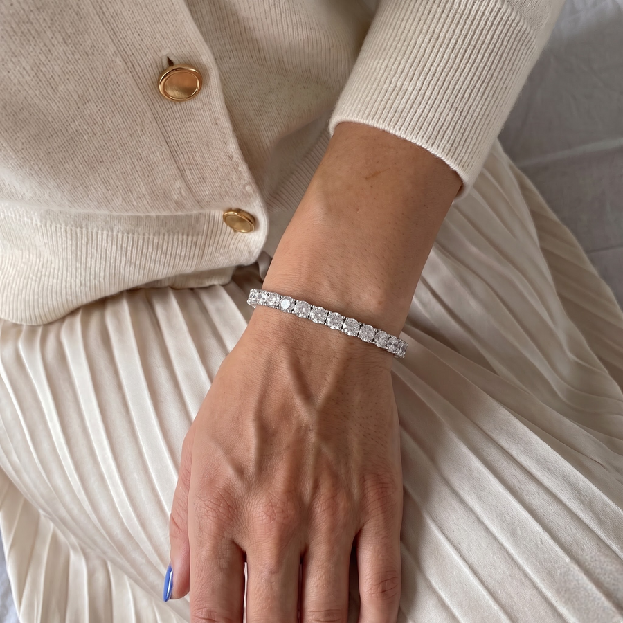 10.00 Ct Apx Round Tennis Bracelet Diamond