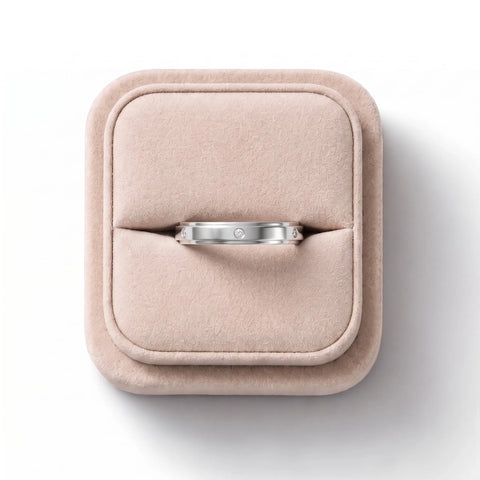 0.13 CT Round Flush Set Lab Diamond Men's Wedding Band