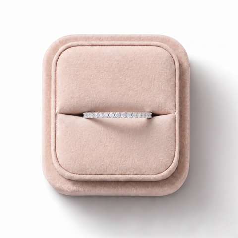 1.47 Ct Round Shared Prong Full Eternity Ring